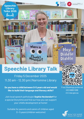 Speechie Library Talk with Sophia Heckendorf